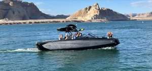 Wake Bros Rentals Heyday WTSURF Gray Boat