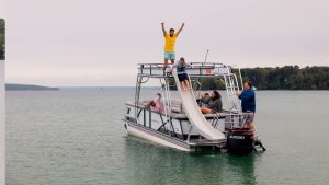 The Caribbean LX250L pontoon boat from Wake Bros Rentals