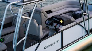 An elegant and spacious Caribbean LX250L pontoon boat from Wake Bros