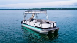 The Caribbean LX250L from Wake Bros Rentals, offering a luxurious and comfortable boating experience